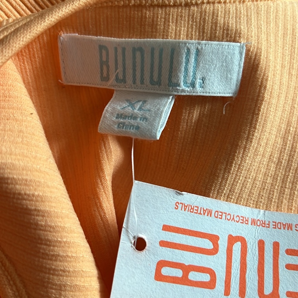 Orange Ribbed Tank Top Size XL by Bunulu New - Picture 3 of 3